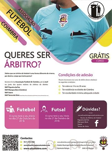 Cursos de Candidatos a Árbitros - Futebol / Futsal