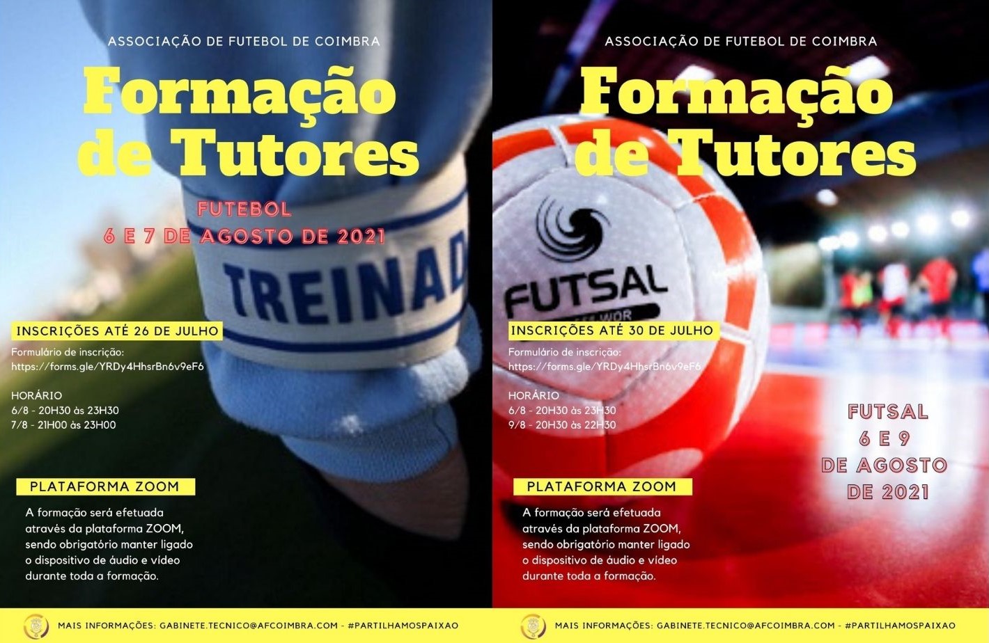 Formação de Tutores - Cursos de Treinadores - Futebol e Futsal
